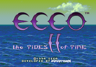 Ecco the Dolphin II title screen for Sega Mega Drive
